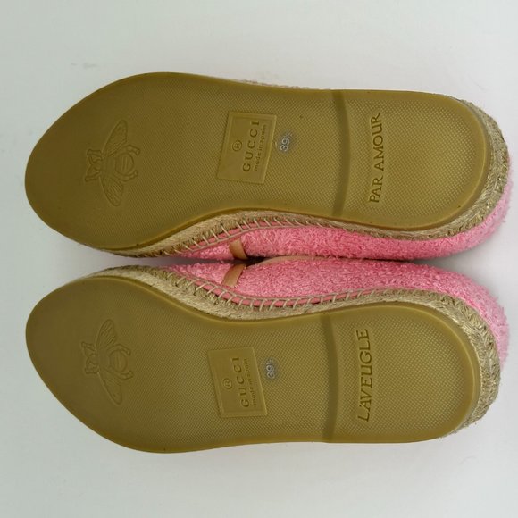 Gucci GG Logo Monogram Terry Espadrilles Flats Shoes - Picture 14 of 16